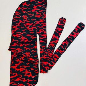 Men's Durag Red Flames - Headscarves for Men - Hat